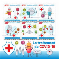 Niger 2022, Covid, Red Cross, 6val In BF - Croce Rossa
