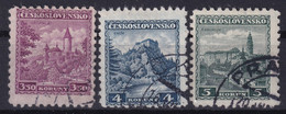 CZECHOSLOVAKIA 1932 - Canceled - Sc# 184-186 - Gebraucht