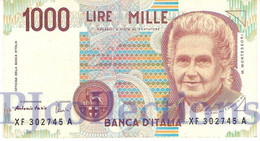 ITALIA - ITALY 1000 LIRE 1990 PICK 114c VF PREFIX "XF" REPLACEMENT - 1000 Lire