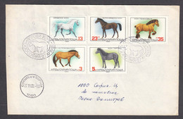 Bulgaria 1980 - Horses, Mi-Nr. 2952/56, Letter With Special Cancelation And FDC - FDC