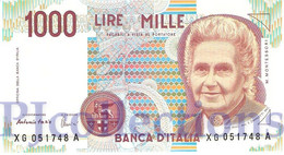ITALIA - ITALY 1000 LIRE 1990 PICK 114c UNC PREFIX "XG" REPLACEMENT - 1000 Lire