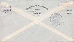 Denmark CO-OPERATIVE WHOLESALE SOCIETY Ltd., TMS Cds. ODENSE 1911 Cover Brief ASSENS (Arr.) - Storia Postale