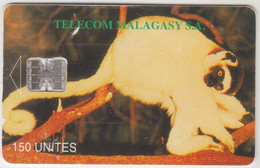 MADAGASCAR - Lemur Propithecus Verreauxi (reverse A) ,150 U, Used - Madagascar