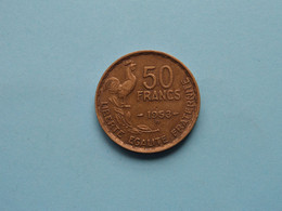 50 Francs - 1953 B - KM 918.2 ( Uncleaned Coin / For Grade, Please See Photo ) ! - 20 Francs