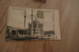 CPA Turquie Turkey Constantinople Mosquée D'Ortakeui TP Levant Cachet Pera Bureau Français - Turquie