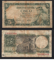 Espagne, 5 Pesetas; E0358394, Juillet 1954, P 146 A2, Usagé - 5 Pesetas