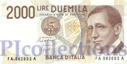 ITALIA - ITALY 2000 LIRE 1990 PICK 115 UNC PREFIX "A" - 2.000 Lire