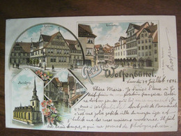 AK 1896 Gruss Gruß Aus Wolfenbüttel CPA Litho DR Deutsches Reich - Wolfenbuettel