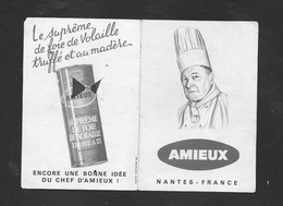 AMIEUX    Nantes   Format Deplié  11,5 X 8,5 Cm / Sardine / Cuisine - Publicités