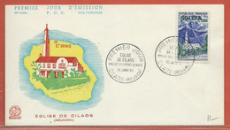 GEOLOGIE REUNION LETTRE FDC VOLCAN DE 1960 - Volcans