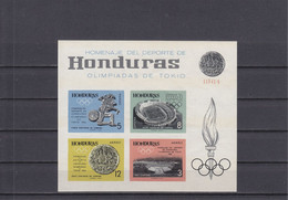 HONDURAS - 1964 - ** / MNH - TOKIO OLYMPICS - IMPERF . Mi. Bl. 6 B - Honduras