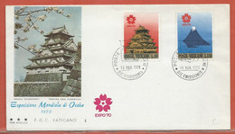 GEOLOGIE VATICAN LETTRE FDC VOLCAN DE 1970 - Volcans