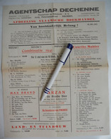 AGENTSCHAP DECHENNE - Afdeling VLAAMSCHE BOEKHANDEL Prospectus Kataloog 1941 F Timmermans De Familie Hernat - 1900 – 1949