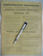 AGENTSCHAP DECHENNE - Afdeling VLAAMSCHE BOEKHANDEL Katalogus 1941 F Timmermans Kindeke Jezus In Vlaanderen - 1900 – 1949