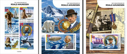 Togo 2022, Explorer, Amunsen, 4val In BF+2BF IMPERFORATED - Polar Explorers & Famous People