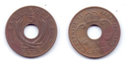 East Africa 5 Cents 1941 I KM#25.1 - Britse Kolonie