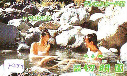 Télécarte Japon * FEMME EROTIQUE (7254) BATH * PHONECARD JAPAN * TELEFONKARTE *  BATHCLOTHES LINGERIE - Moda