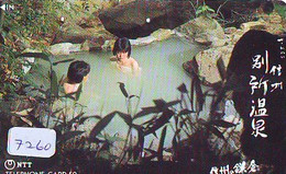 Télécarte Japon * FEMME EROTIQUE (7260) BATH * PHONECARD JAPAN * TELEFONKARTE *  BATHCLOTHES LINGERIE - Mode