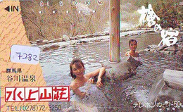 Télécarte Japon * FEMME EROTIQUE (7282) BATH * PHONECARD JAPAN * TELEFONKARTE *  BATHCLOTHES LINGERIE - Mode