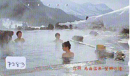 Télécarte Japon * FEMME EROTIQUE (7283) BATH * PHONECARD JAPAN * TELEFONKARTE *  BATHCLOTHES LINGERIE - Mode