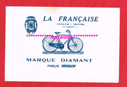 1 Buvard Format  16 cm X 24 cm... LA FRANCAISE Vélo Cycle(s) Moto(s) Marque DIAMANT Pneus DUNLOP - Sports