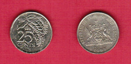 TRINIDAD & TOBAGO  25 CENTS 1993 (KM # 32) #6762 - Trinité & Tobago