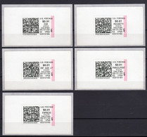 USA 2004 ATM Meter Stamps IBM APC Issue Scott# CVP 57, A-d MNH + Receipt / LSA Distributeurs Automatenmarken CVP - Automatenmarken [ATM]