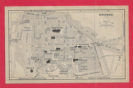 CARTE PLAN 1925 - ORANGE - GYMNASE THÉATRE PARC GASPARIN COURS PARTOULLES Et St MARTIN - Carte Topografiche