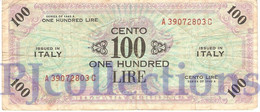 ITALIA - ITALY 100 LIRE 1943 PICK M21c FINE - 100000 Liras