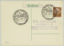 Deutsches Reich 1935, Postkarte Salem - Berlin, Romanik / Romanesque, Zisterzienser / Cistercian - Abbeys & Monasteries