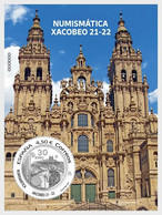 Spain 2022 - Numismatics, Xacobeo 21-22 - Miniature Sheet Mnh** - Monuments
