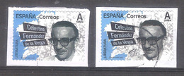 España 2022- 2 Sellos Usados- Literato Español Celestino Fernández -Espagne-Spain-Spanje-Spagna - Used Stamps