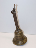 *BELLE ANCIENNE GRANDE CLOCHE BRONZE BELL PORTE D'ENTREE SONNETTE DECO CHALET  E - Campanas