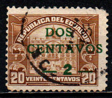 ECUADOR - 1924 - PALAZZO DELLE POSTE DI QUITO  CON SOVRASTAMPA - OVERPRINTED - USATO - Equateur