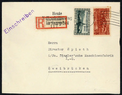 1934, Saar, 182 + 191, Brief - Non Classificati