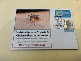 (1 K 63) Pakistan Declare Malaria & Cholera Disease Outbraek Via WHO (with WHO Stamp + OZ Medical Stamp) - Malattie