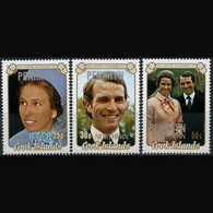 PENRHYN 1973 - Scott# 47-9 Royal Wedding Set Of 3 MNH - Penrhyn