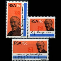 RSA 1973 - Scott# 395-7 Writer Langenhoven Set Of 3 MNH - Neufs