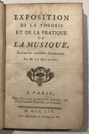 Exposition De La Théorie Et De La Pratique De La Musique, Suivant Les Nouvelles Découvertes. - Rare