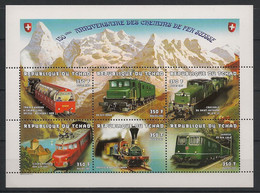TCHAD - 1998 - N°Yv. 864 à 869 - Trains Suisses - Neuf Luxe ** / MNH / Postfrisch - Treni