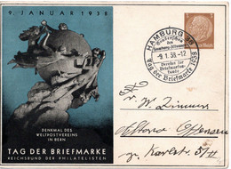 54748 - Deutsches Reich - 1938 - 3Pfg Hindenburg PGAte "Tag Der Briefmarke / UPU" SoStpl HAMBURG ... -> Altona - Giornata Del Francobollo