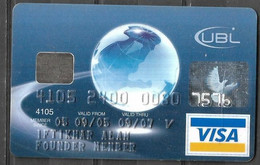 PAKISTAN VISA CARD  , ATM CARD  COLLECTABLE CARD UNITED BANK LIMITED - Credit Cards (Exp. Date Min. 10 Years)