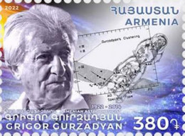ARMENIA, 2022, MNH, PROMINENT ARMENIANS, SPACE, GRIGOR GURZADYAN, SPACE ASTRONOMY,1v - Europa