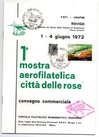 Rovigo 1972 - Plaquette 32 Pages Avec Vignette Concorde - Mostra Aerofilatelica "Citta Delle Rose" - 1971-80: Storia Postale
