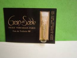 GRAIN DE SABLE - Nicky Verfaillie  - Echantillon Ancien - Perfume Samples (testers)