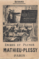 BUVARD-MATHIEU-PLESSY-PARIS-ENCRES ET PLUMES-ELEVES-PROFESSEUR - Stationeries (flat Articles)