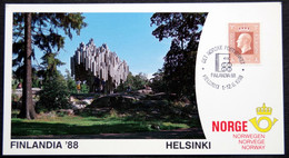 Norway 1988 Card For Stamp Exhibition FINLANDIA 88 HELSINSKI ( Lot 3179 ) - Lettres & Documents