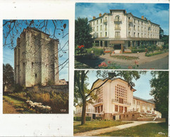 Cp, 86, LA ROCHE POSAY , L'hôtel Du Parc, Thermes,donjon,LOT DE 3 CARTES POSTALES - La Roche Posay