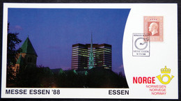 Norway 1988 Card For Stamp Exhibition MESSE ESSEN 88  ESSEN ( Lot 3179 ) - Lettres & Documents