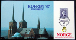 Norway 1987 Card For Stamp Exhibition  ROFRIM 87 ROSKILDE ( Lot 3179 ) - Lettres & Documents